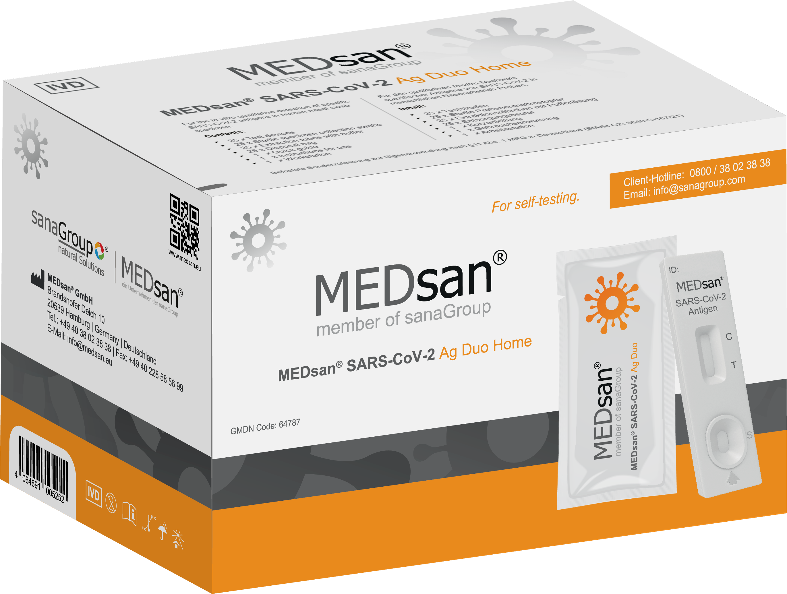 MEDsan® SARS-CoV-2 Ag Duo Home | 25 Box